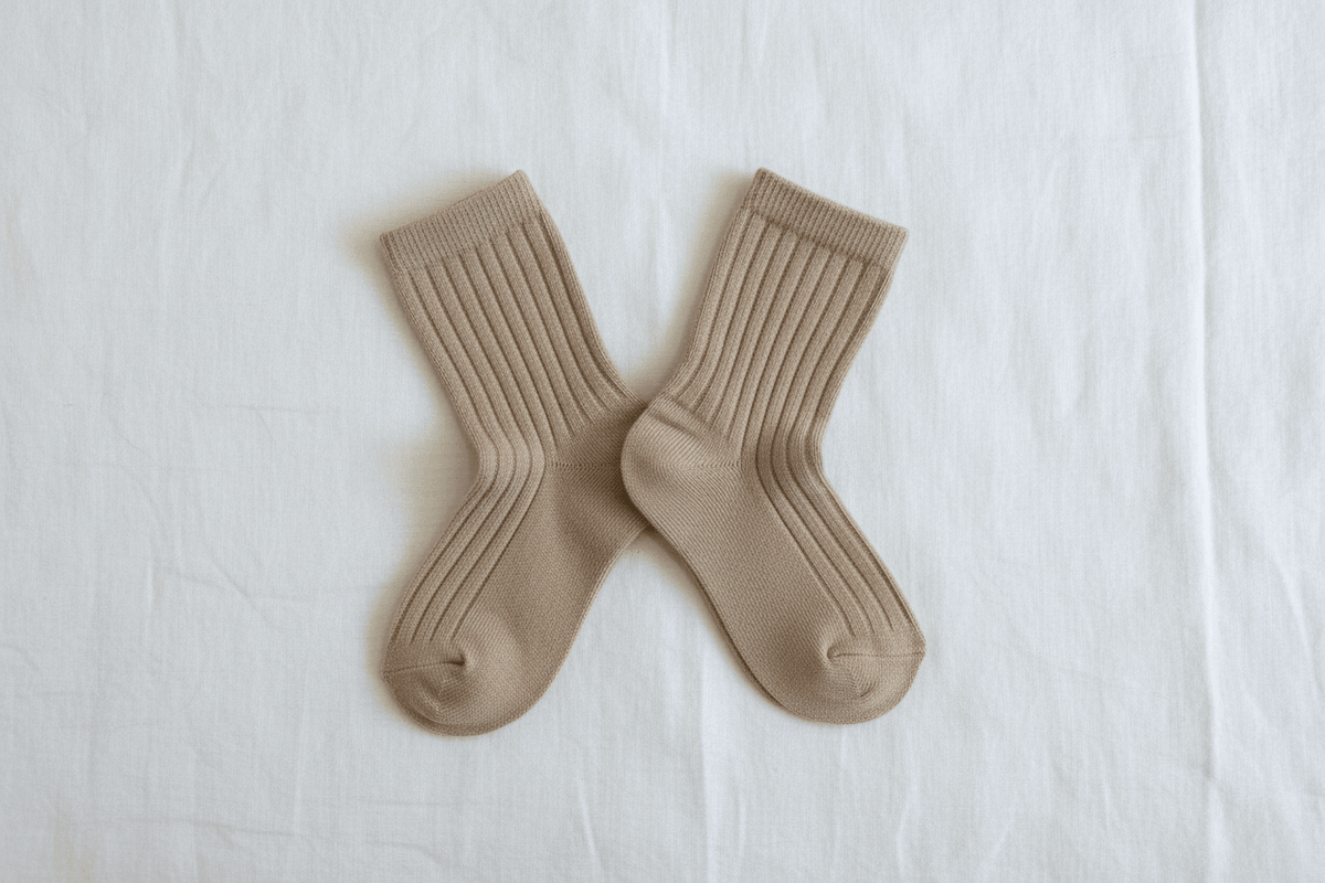 Essentīals Plain Cotton Ribbed Socks