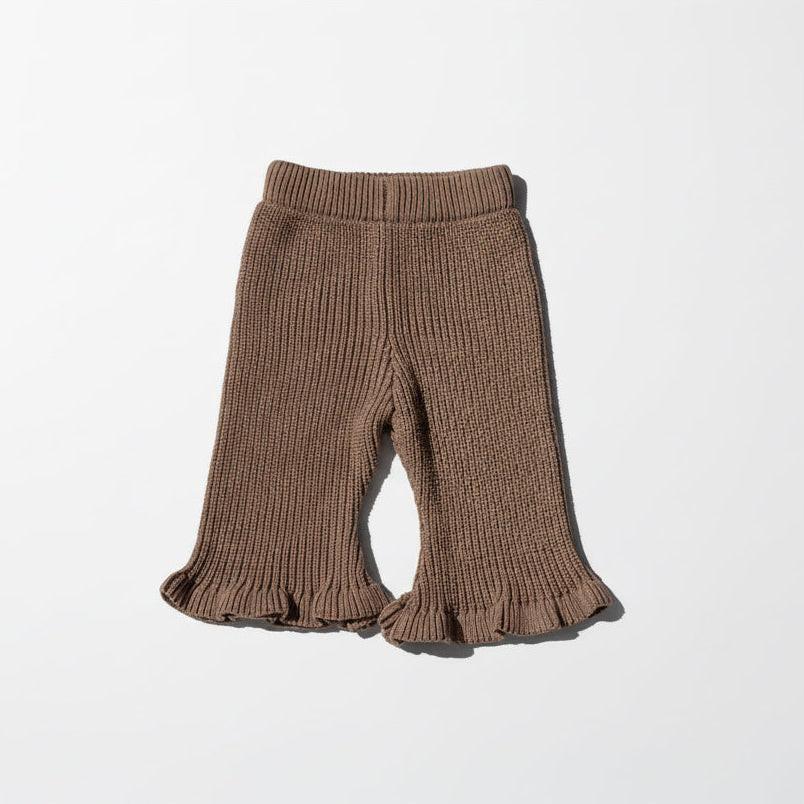 Mamīta Chunky Flared Pants Dusty Brown